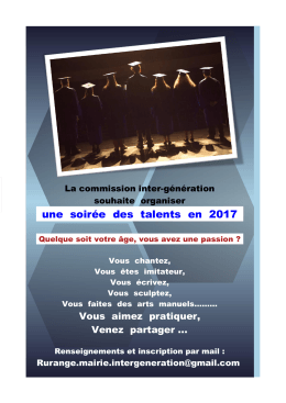 recherche-talent 2016. - Mairie de Rurange-lès