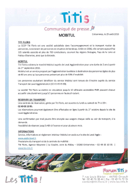 Communiqu&eacute; de presse.