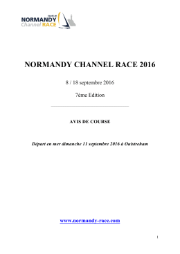 Avis de course en pdf - Normandy Channel Race