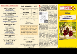 plaquette de la saison 2016-2017