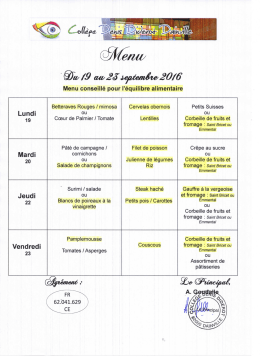 menu clg du 19 au 23 septembre 2016