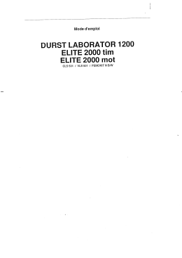 DURST LABORATOR 1200 ELITE 2000 tim ELITE 2000 mot