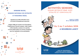 semaine bleue - Communauté de communes entre Somme et Loire