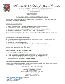 offre d`emploi - Saint-Joseph-de