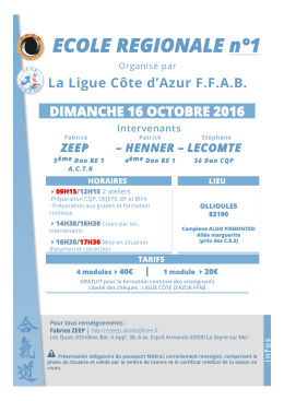 ER 1 OLL 16-10-16.pptx - Ligue Côte d`Azur FFAB