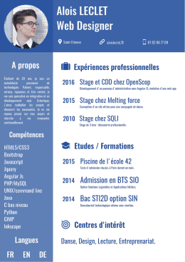 mon CV - Alois LECLET