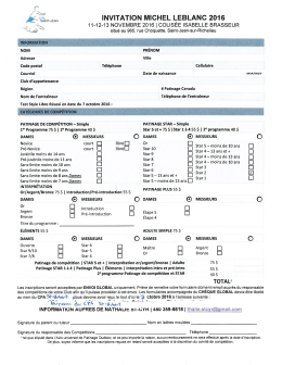Page 1 -Pº, INVITATION MICHEL LEBLANC 2016 – ºs 11-12