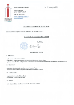 Consultez l`ordre du jour