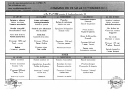 Semaine du 19 au 23 septembre