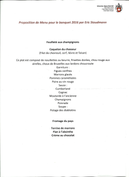 Banquet, Fête de nos jubilaire