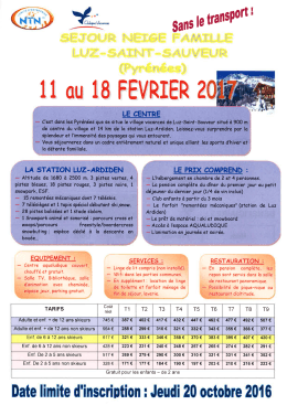 Du 11 au 18 février 2017/Description et fiche d