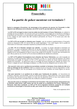 tract - Syndicat National des Journalistes