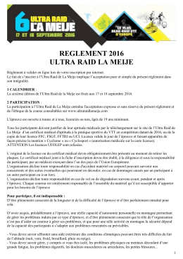 Reglement 2016 - Ultra Raid de La Meije