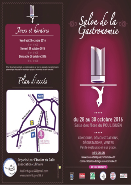 depliant - Salon de la gastronomie du Pouliguen
