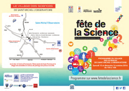 Fête de la Science Village des sciences de Saint