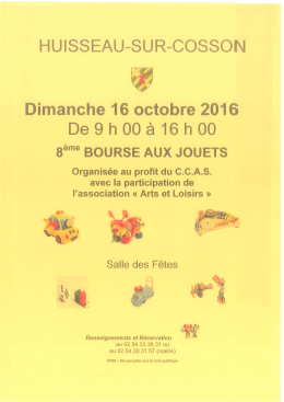 Bourse aux jouets - Huisseau-sur