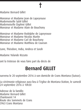 Bernard GILLET