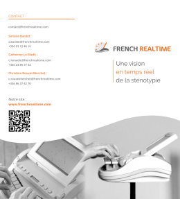 Télécharger la brochure - L`équipe French Realtime