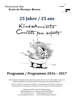 Programm / Programme 2016 – 2017