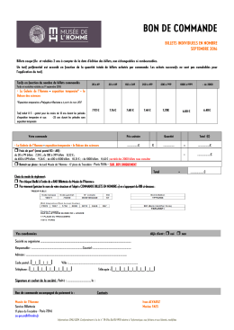 I∙ ACHAT DE BILLETS INDIVIDUELS EN NOMBRE :