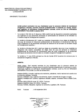 IGE BAP A - Ingénieur en techniques d`expérimentation animale