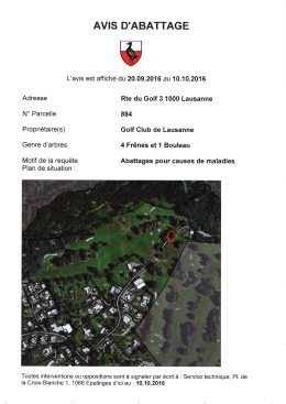 Avis d`abattage - Ball