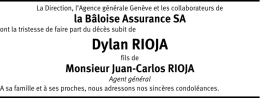 Dylan RIOJA - Hommages.ch
