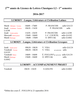 Licence 2 [PDF - 58 Ko ] - Département de Langues, Littératures et