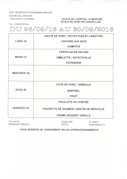 Page 1 EURL RESIDENCE PARODIENNE SERVICE RUE MICHEL