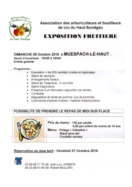 Afficher le programme complet - Les arboriculteurs et Bouilleurs de