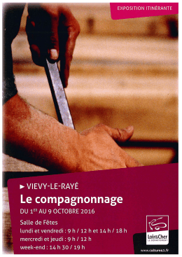 Page 1 > VIEVY-LE-RAYÉ Le compagnonnage DU 1ER AU 9