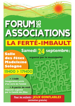 Forum Associations - Commune de La Ferté