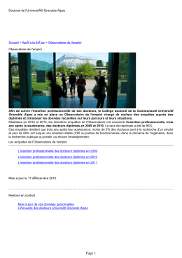 Observatoire de l`emploi - Doctorat de l`Université Grenoble Alpes