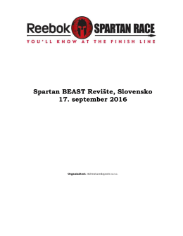 Spartan BEAST Revište, Slovensko 17. september