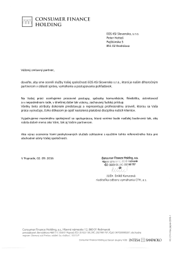 Consumer Finance Holding, a.s.