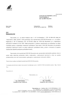 Tatra banka - EOS KSI Slovensko