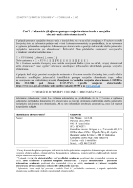 Priloha č. 6 k s&uacute;ťazn&yacute;m podkladom