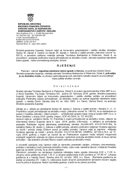 prethodna ocjena-Izgradnja stambene katne zgrade u Davoru