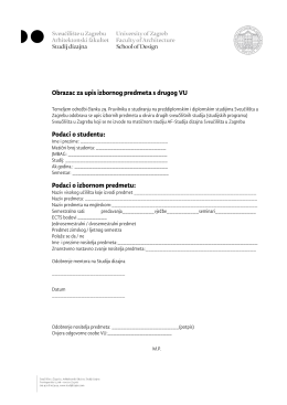 Page 1 D O Sveučili&scaron;te u Zagrebu University of Zagreb Arhitektonski