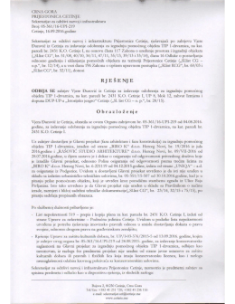 16/09/2016: Rje&scaron;enje o odbijanju - Đurović Vjera