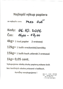výkup papiera