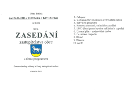 Page 1 Obec Střítež dne 26.09.2016 v 17.00 hodin v KD ve Stříteži 1