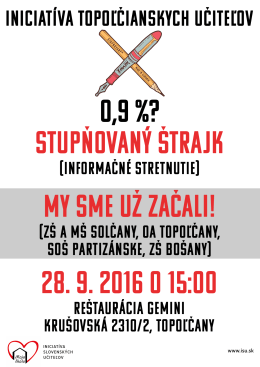 plagát - Iniciatíva slovenských učiteľov