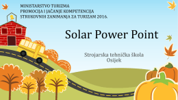 Solar Power Point - Ministarstvo turizma