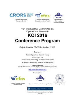 KOI 2016 Conference Program