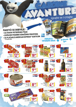 Page 1 PAKETIĆI SE DOBIVAJU : ga la . ZA SVAKIH POTROšENIH
