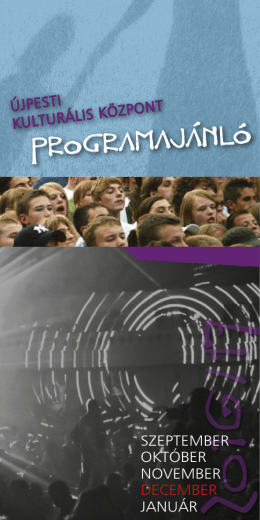 programajánló - Újpesti Kulturális Központ