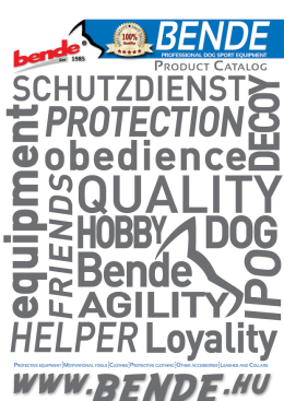 Catalogue - Bende :: Dog Sport Equipment