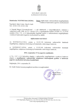NO/FMO/1661-20/2016. - N&oacute;gr&aacute;d Megyei Korm&aacute;nyhivatal