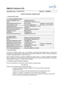 H&aacute;l&oacute;zatl&eacute;tes&iacute;t&eacute;si meg&aacute;llapod&aacute;s